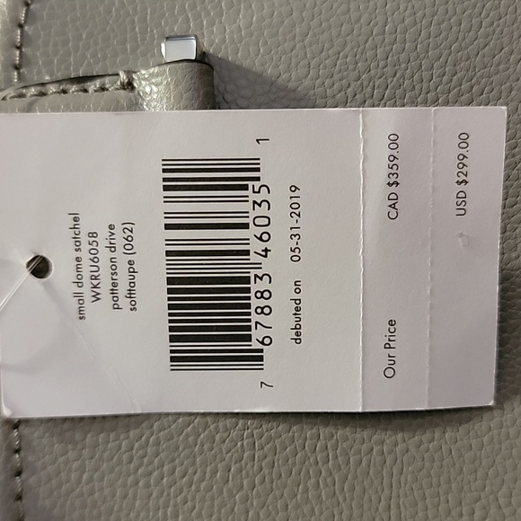 New with Tags Grey Kate Spade Purse - Picture 6 of 6
